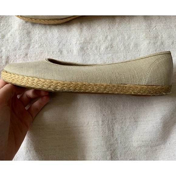 Summer | Vintage Liz Claiborne Canvas Flats, Natural & Jute Colour | 9M - Picture 3 of 13